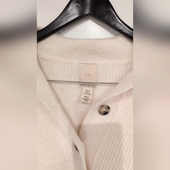 H&M Buttoned Wool Alpaca Blend Sweater - Picture 3 of 3